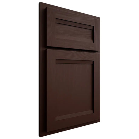 Shiloh Cabinetry Partial Overlay Somerset Maple Plain Cut Cocoa Door