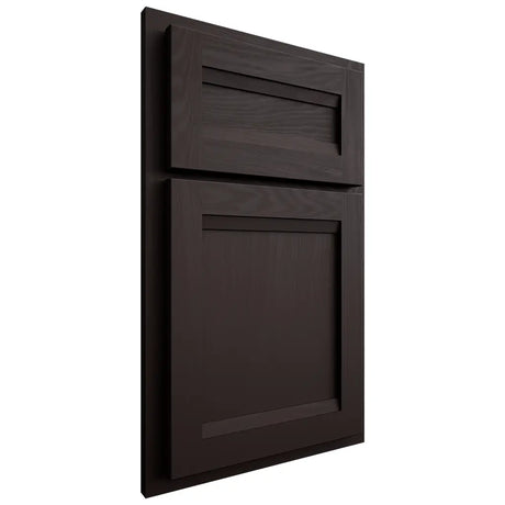 Shiloh Cabinetry Partial Overlay Somerset Maple Plain Cut Espresso Door