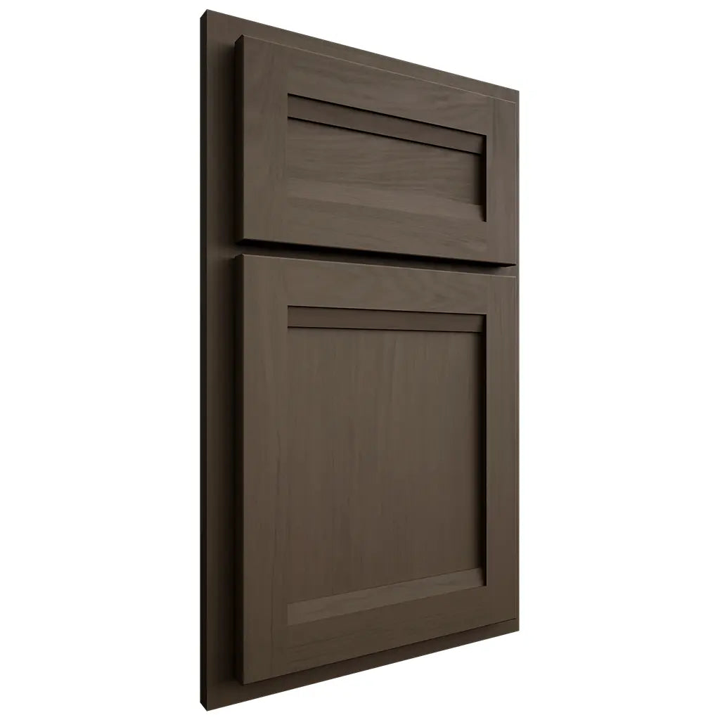 Shiloh Cabinetry Partial Overlay Somerset Maple Plain Cut Perfect Brown Door