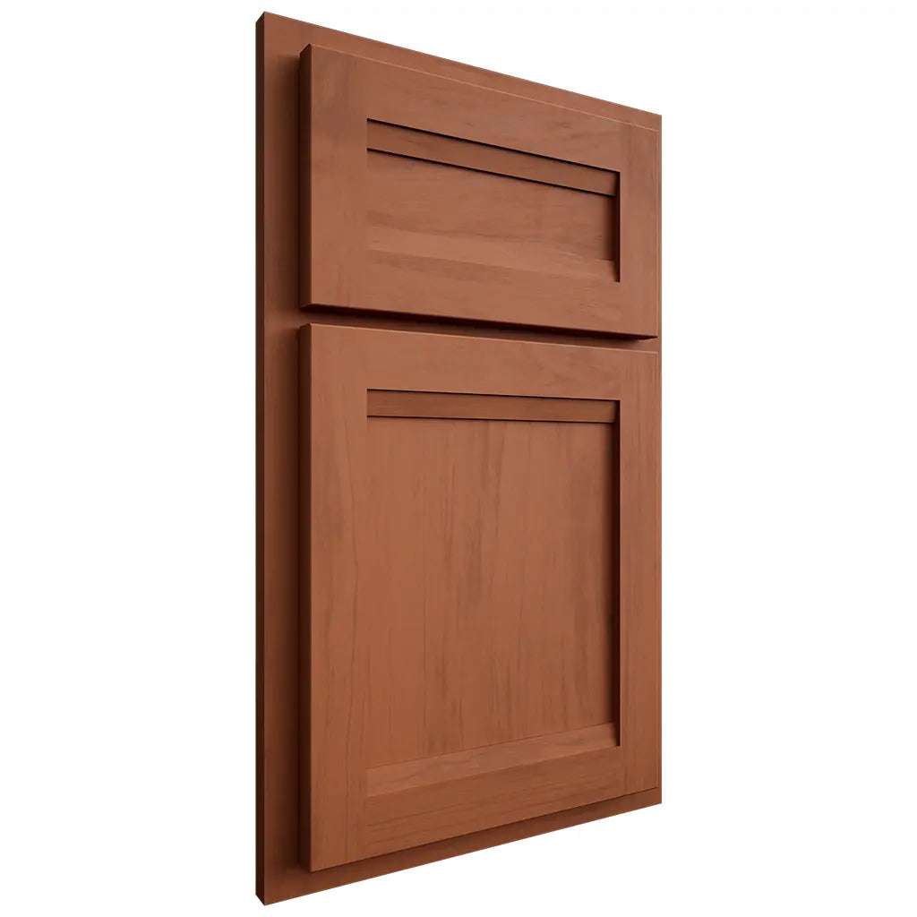 Shiloh Cabinetry Partial Overlay Somerset Maple Plain Cut Spice Door