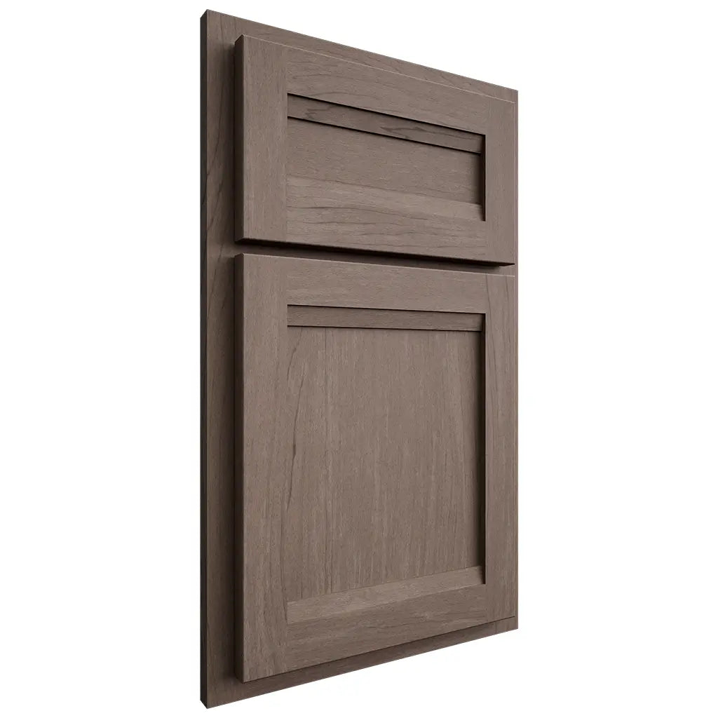 Shiloh Cabinetry Partial Overlay Somerset Poplar Plain Cut River Rock Door