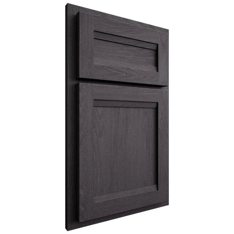 Shiloh Cabinetry Partial Overlay Somerset Red Oak Plain Cut Harbor Door