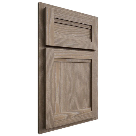 Shiloh Cabinetry Partial Overlay Somerset White Oak Plain Cut Almond Door