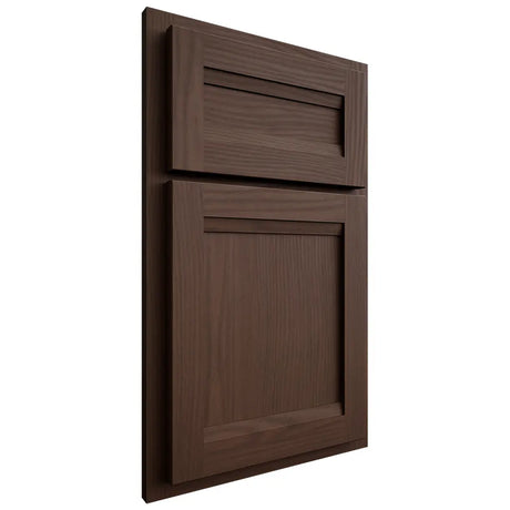 Shiloh Cabinetry Partial Overlay Somerset White Oak Plain Cut Braun Door