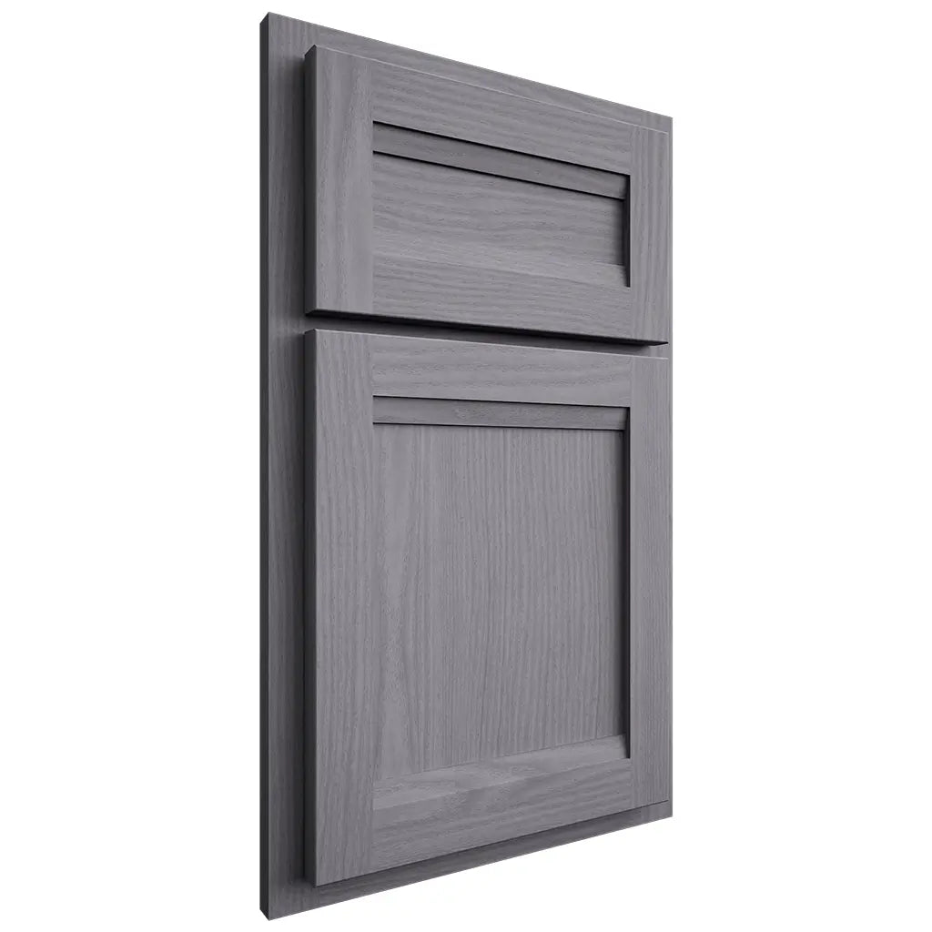 Shiloh Cabinetry Partial Overlay Somerset White Oak Plain Cut Cadet Door