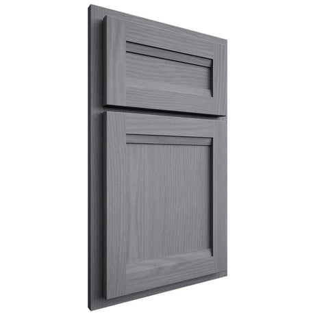 Shiloh Cabinetry Partial Overlay Somerset White Oak Plain Cut Cadet Door