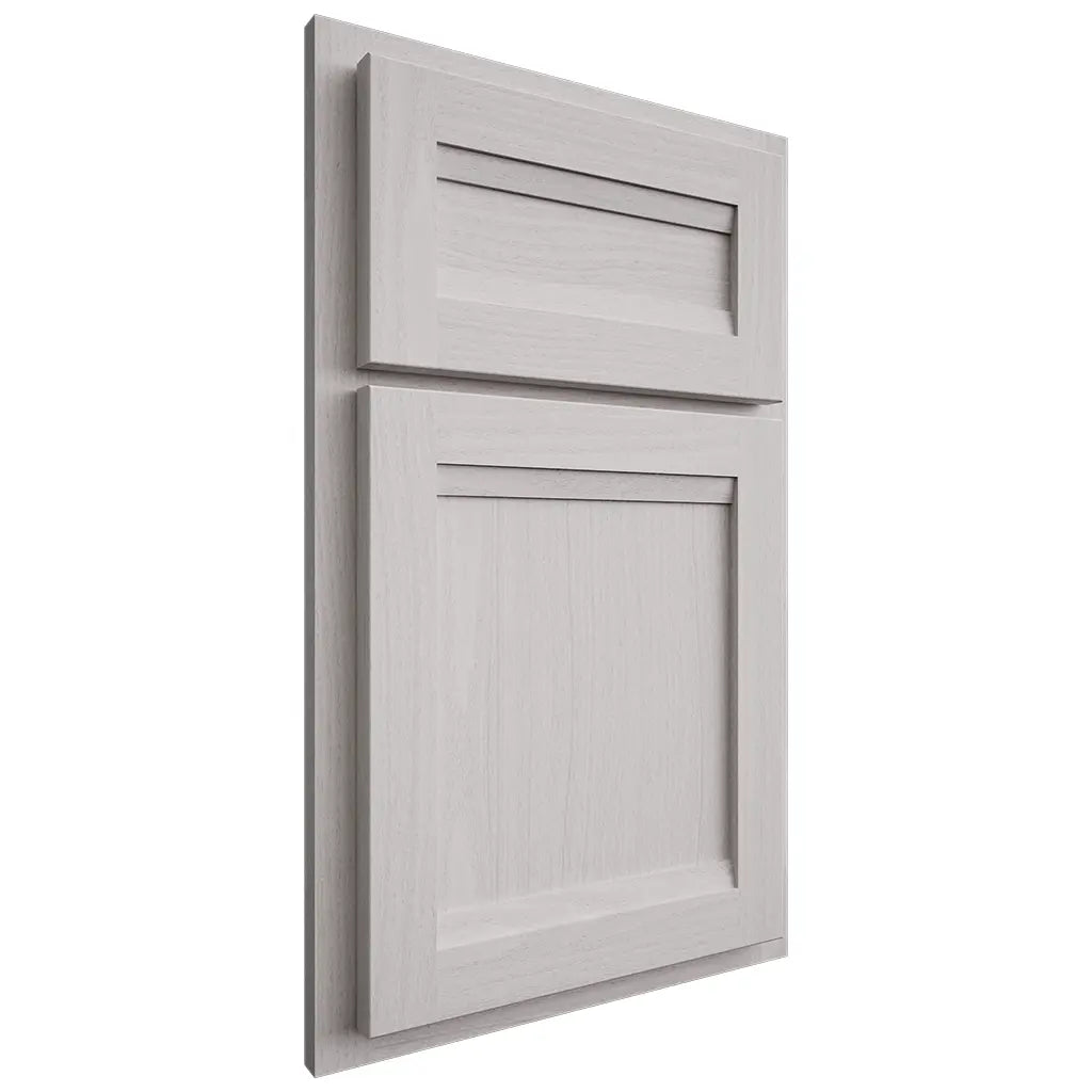 Shiloh Cabinetry Partial Overlay Somerset White Oak Plain Cut Cotton Door