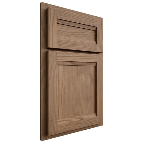 Shiloh Cabinetry Partial Overlay Somerset White Oak Plain Cut Medium Door