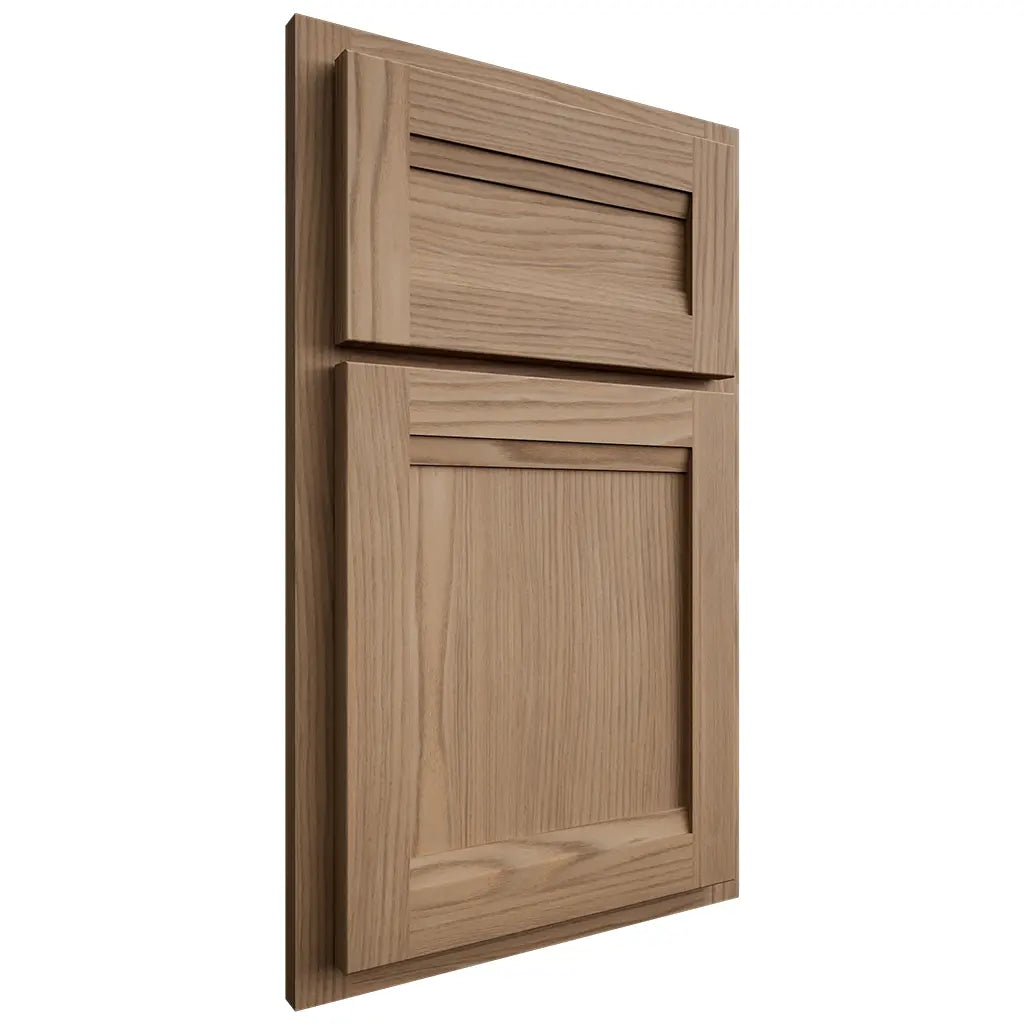 Shiloh Cabinetry Partial Overlay Somerset White Oak Plain Cut Natural Door