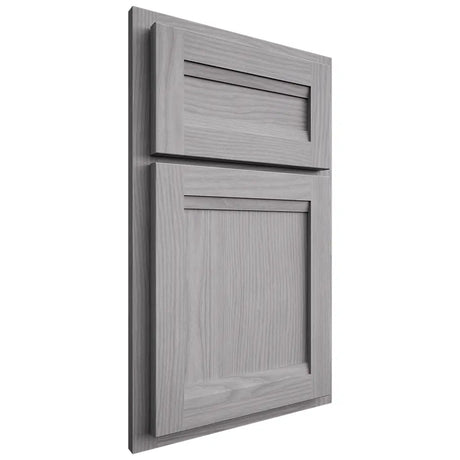Shiloh Cabinetry Partial Overlay Somerset White Oak Plain Cut Stratus Door