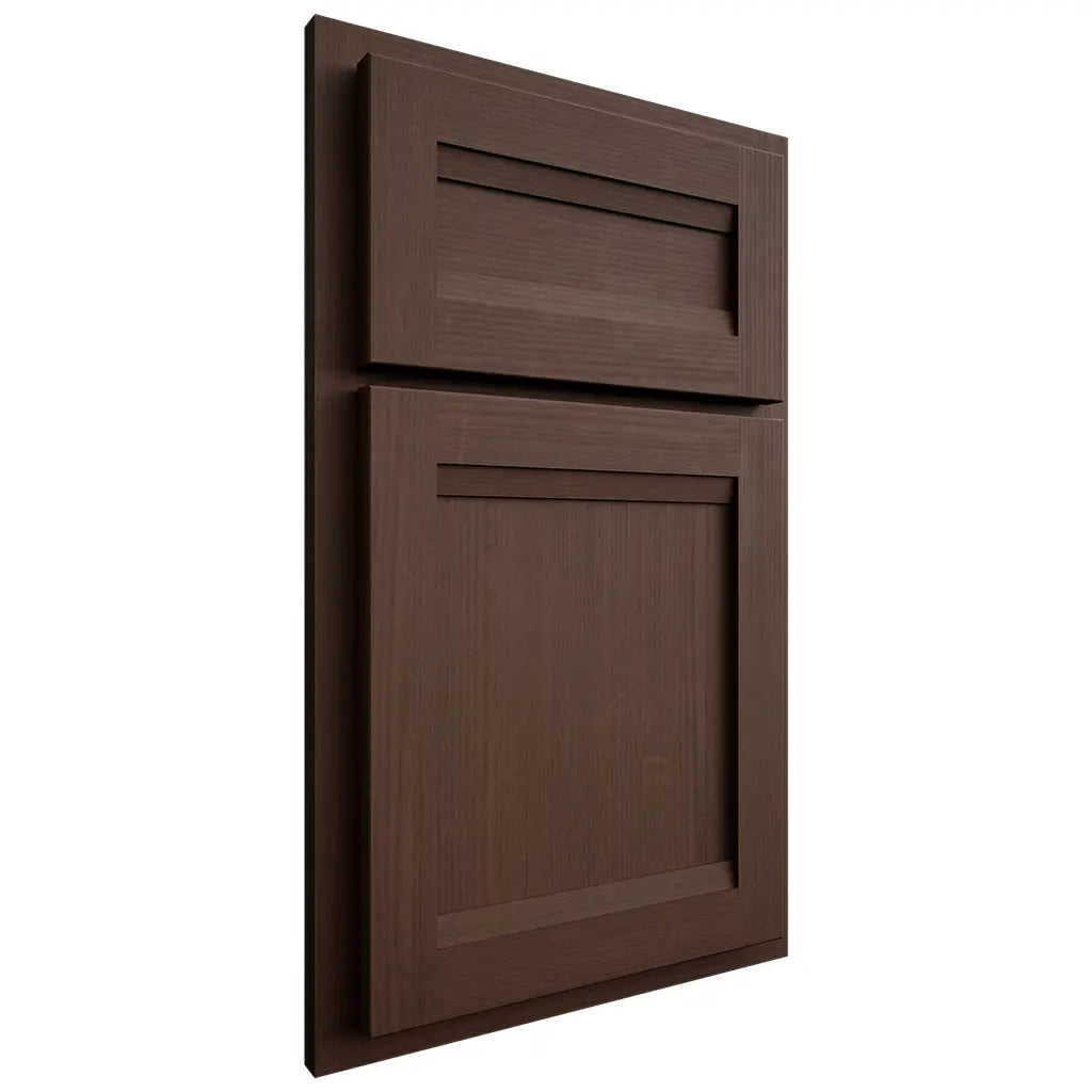 Shiloh Cabinetry Partial Overlay Somerset White Oak Quarter Sawn Braun Door