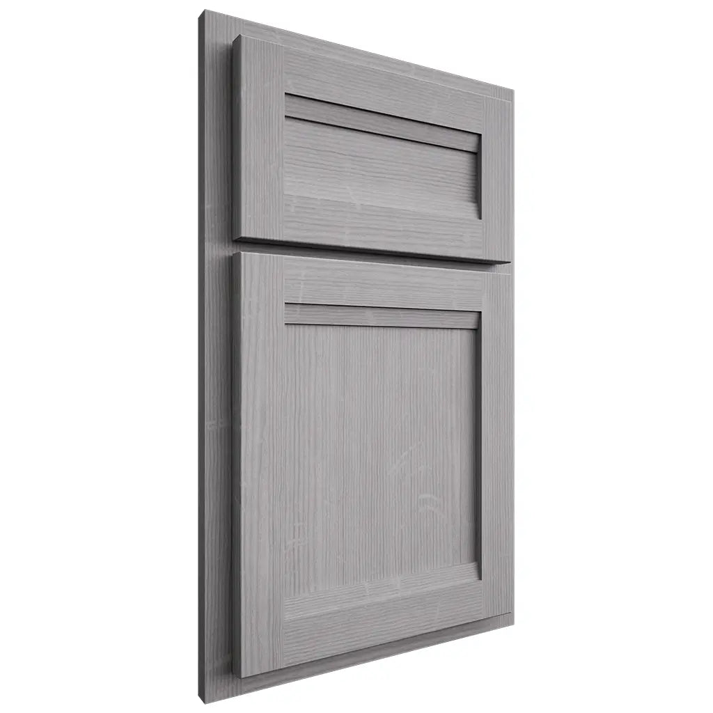Shiloh Cabinetry Partial Overlay Somerset White Oak Quarter Sawn Stratus Door