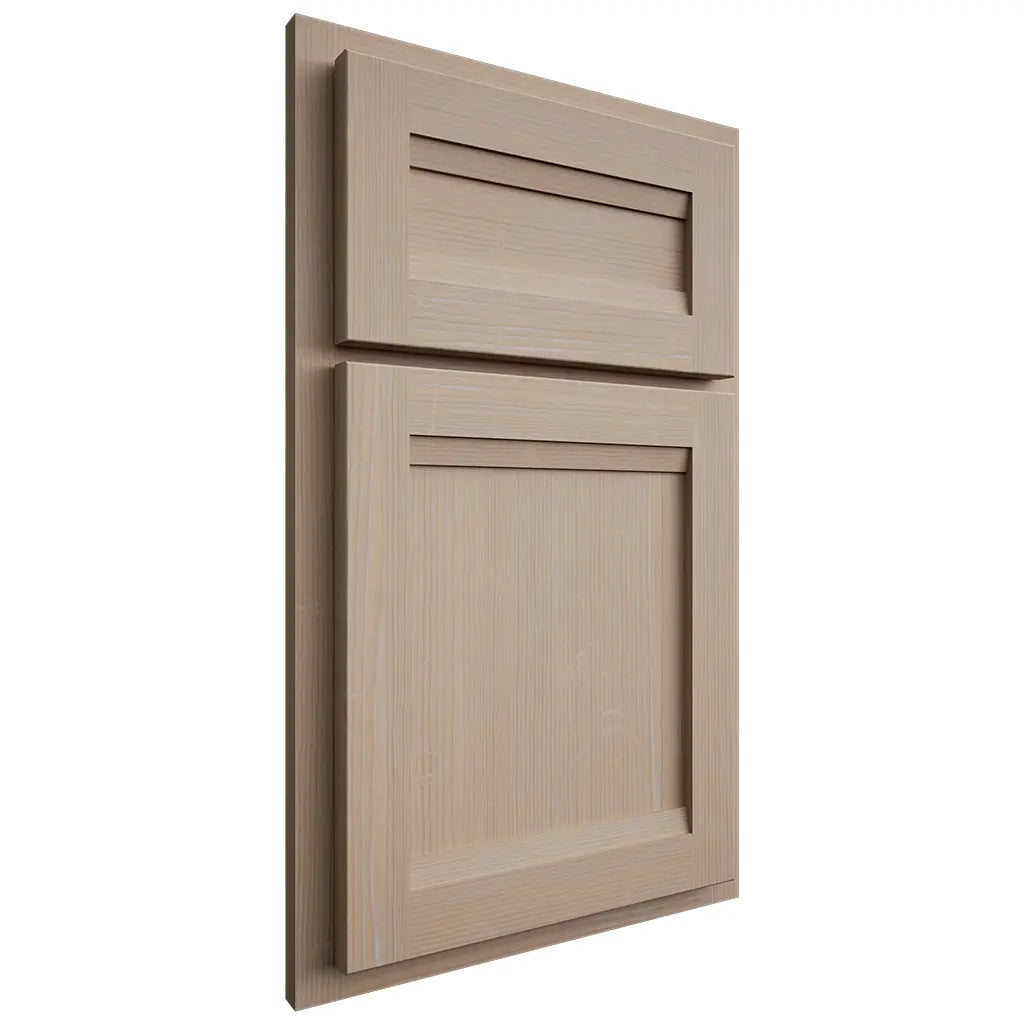 Shiloh Cabinetry Partial Overlay Somerset White Oak Quarter Sawn Straw Door