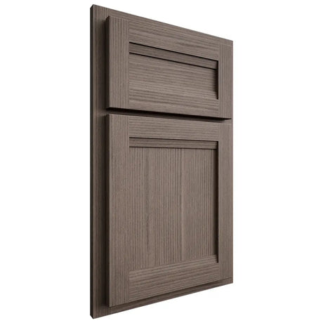 Shiloh Cabinetry Partial Overlay Somerset White Oak Rift Cut Clay Door