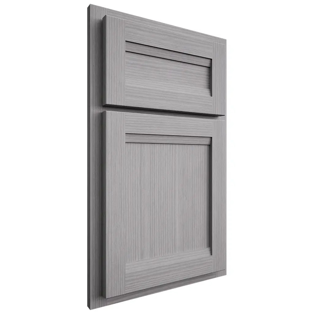 Shiloh Cabinetry Partial Overlay Somerset White Oak Rift Cut Stratus Door