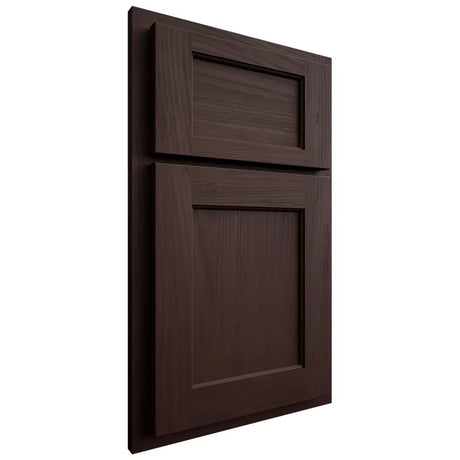 Shiloh Cabinetry Partial Overlay Square Flat Alder Plain Cut Bistre Door