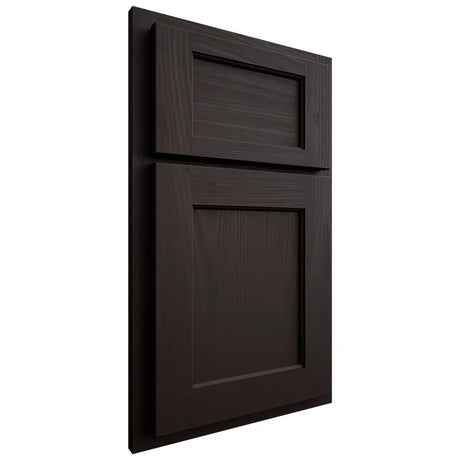 Shiloh Cabinetry Partial Overlay Square Flat Alder Plain Cut Espresso Door