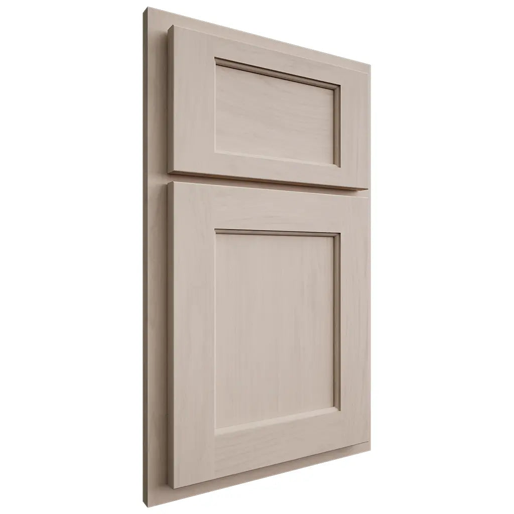 Shiloh Cabinetry Partial Overlay Square Flat Alder Plain Cut White Sands Door