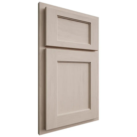 Shiloh Cabinetry Partial Overlay Square Flat Alder Plain Cut White Sands Door