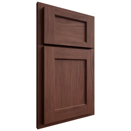 Shiloh Cabinetry Partial Overlay Square Flat Cherry Plain Cut Bourbon Door