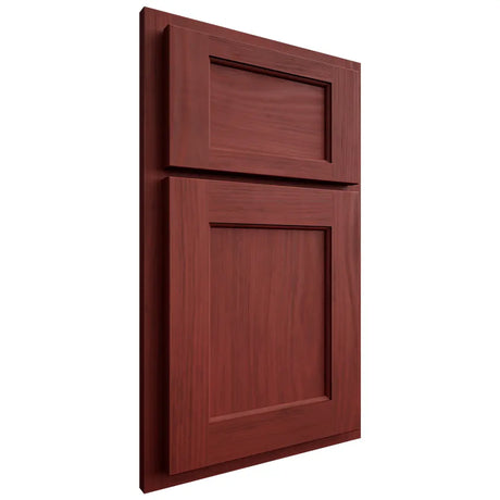 Shiloh Cabinetry Partial Overlay Square Flat Cherry Plain Cut Red Door