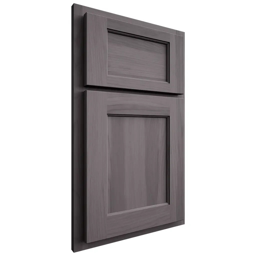 Shiloh Cabinetry Partial Overlay Square Flat Hickory Plain Cut Cadet Door