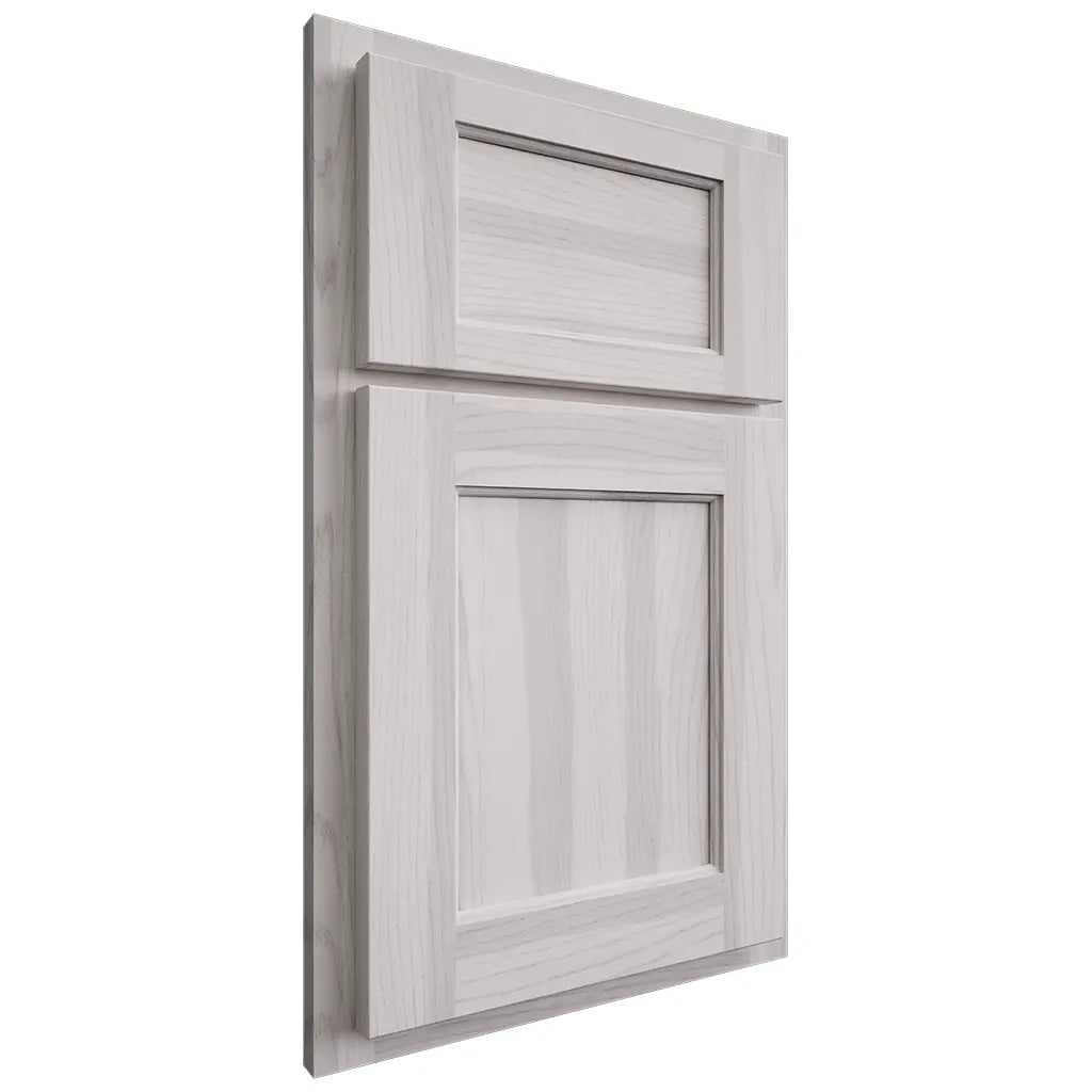 Shiloh Cabinetry Partial Overlay Square Flat Hickory Plain Cut Cotton Door