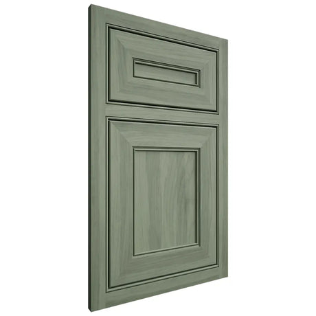 Shiloh Cabinetry Partial Overlay Square Flat Hickory Plain Cut Moss Door