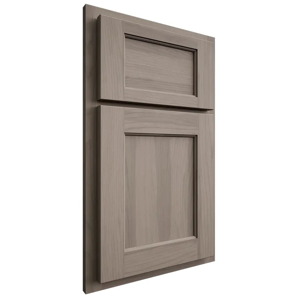 Shiloh Cabinetry Partial Overlay Square Flat Hickory Plain Cut Sterling Door
