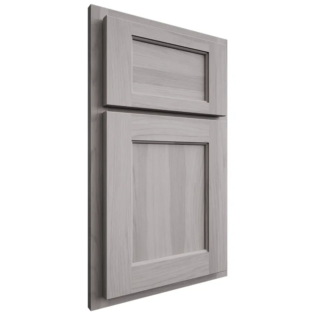 Shiloh Cabinetry Partial Overlay Square Flat Hickory Plain Cut Stratus Door
