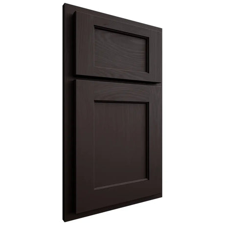 Shiloh Cabinetry Partial Overlay Square Flat Maple Plain Cut Espresso Door