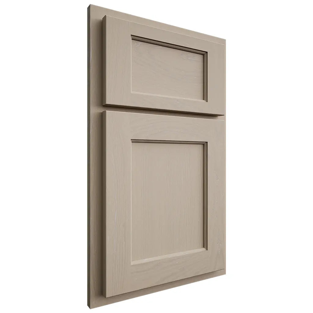 Shiloh Cabinetry Partial Overlay Square Flat Maple Plain Cut Pebble Door