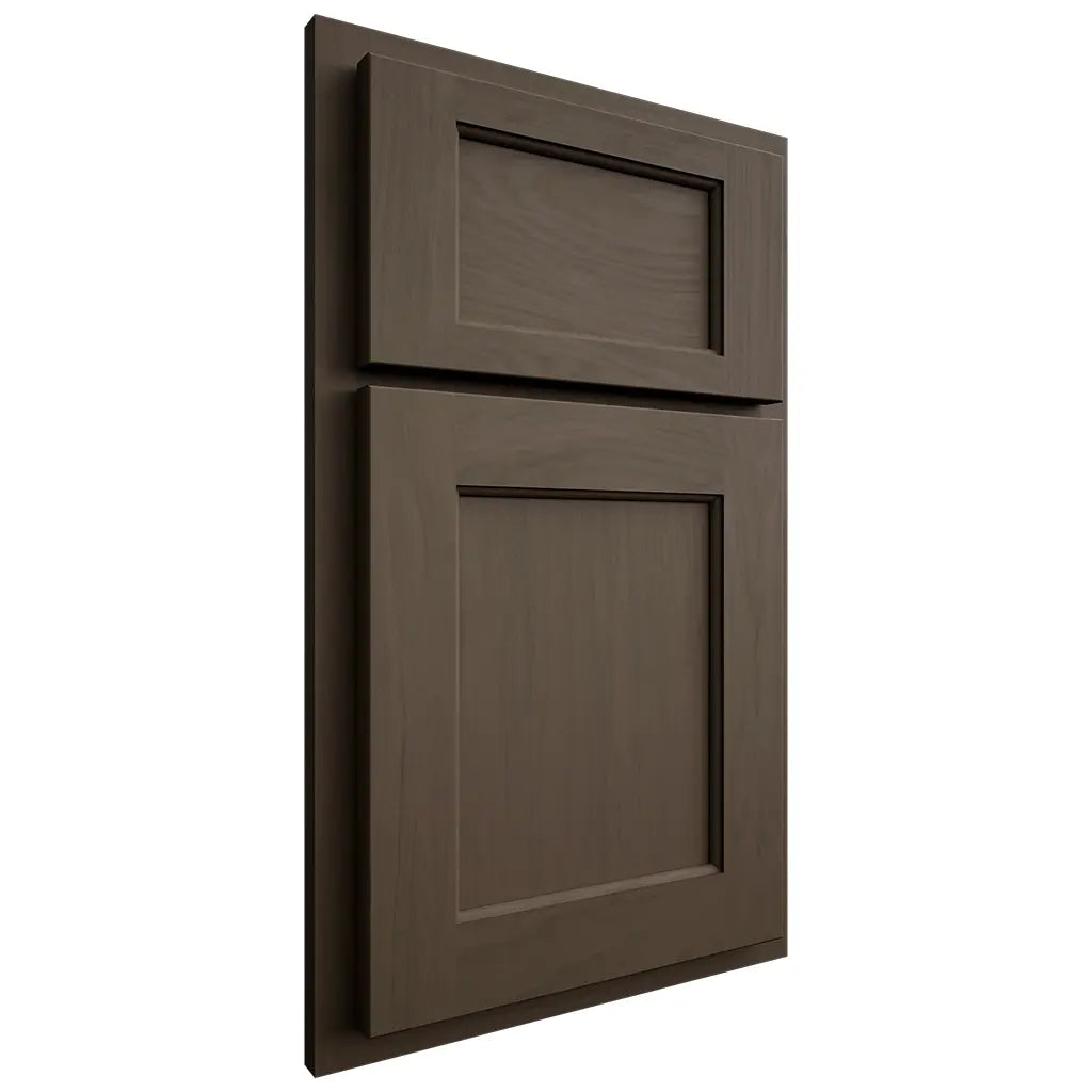 Shiloh Cabinetry Partial Overlay Square Flat Maple Plain Cut Perfect Brown Door