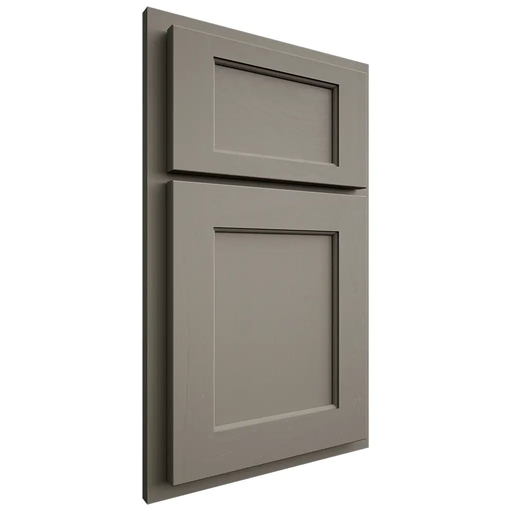 Shiloh Cabinetry Partial Overlay Square Flat Maple Plain Cut Thyme Door