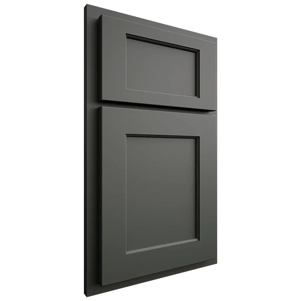 Shiloh Cabinetry Partial Overlay Square Flat Paintable Pewter Green Door