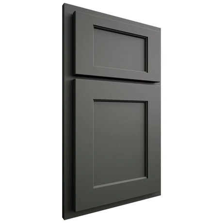 Shiloh Cabinetry Partial Overlay Square Flat Paintable Pewter Green Door