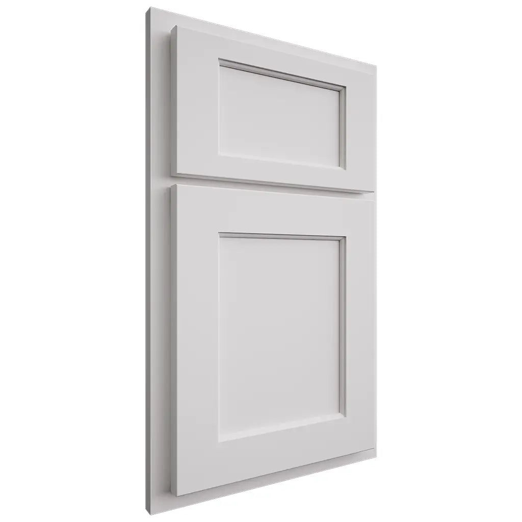 Shiloh Cabinetry Partial Overlay Square Flat Paintable Polar Door