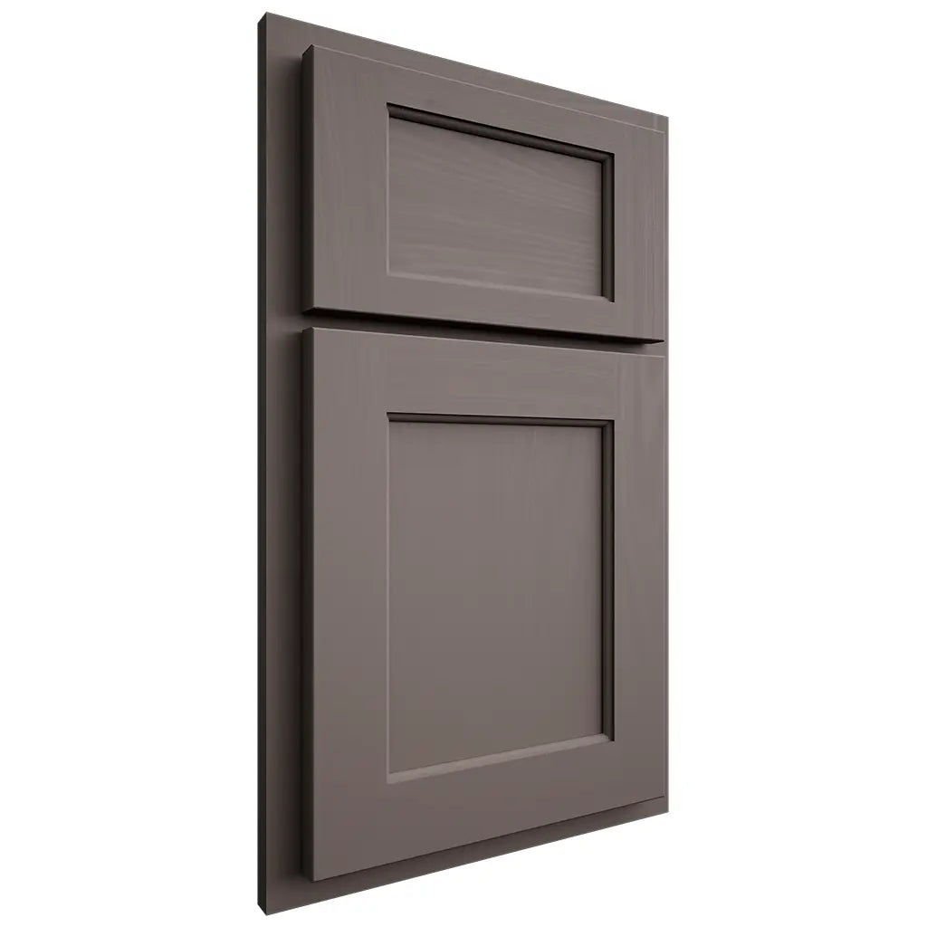 Shiloh Cabinetry Partial Overlay Square Flat Poplar Plain Cut Heatherstone Door