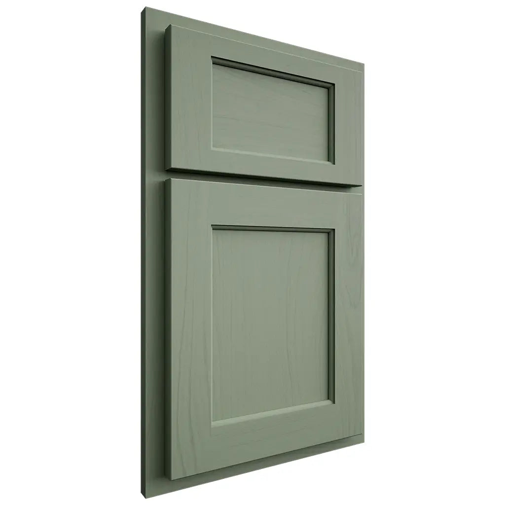 Shiloh Cabinetry Partial Overlay Square Flat Poplar Plain Cut Moss Door