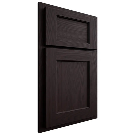 Shiloh Cabinetry Partial Overlay Square Flat Red Oak Plain Cut Espresso Door