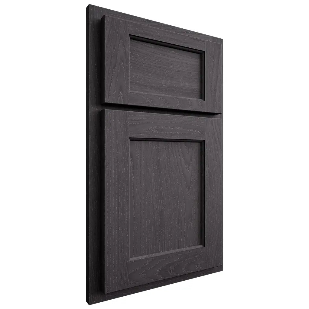 Shiloh Cabinetry Partial Overlay Square Flat Red Oak Plain Cut Harbor Door