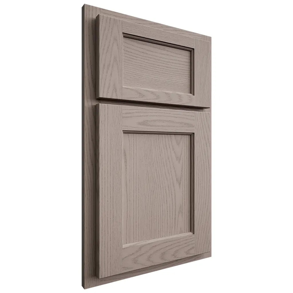 Shiloh Cabinetry Partial Overlay Square Flat Red Oak Plain Cut Sterling Door