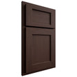 Shiloh Cabinetry Partial Overlay Square Flat Walnut Plain Cut Bison Door