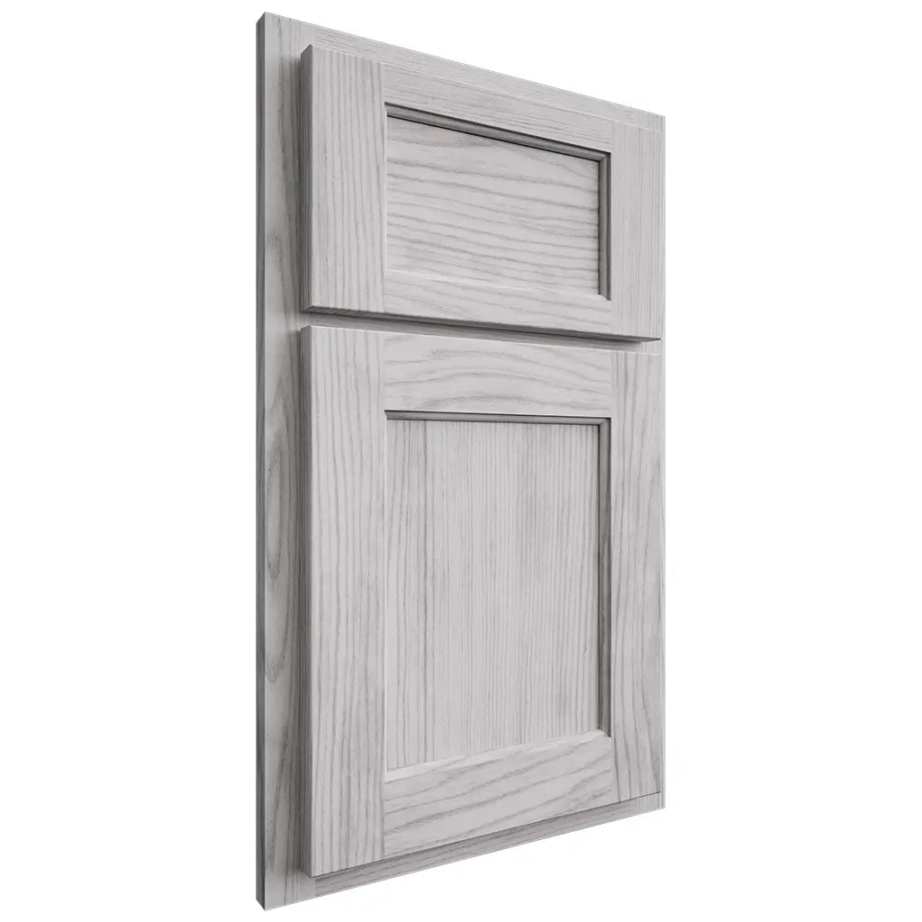 Shiloh Cabinetry Partial Overlay Square Flat Walnut Plain Cut Stratus Door