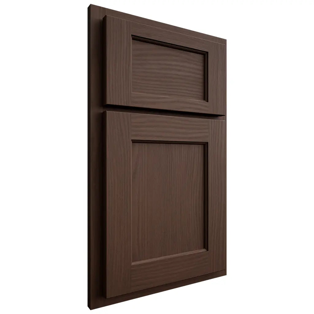 Shiloh Cabinetry Partial Overlay Square Flat White Oak Plain Cut Braun Door