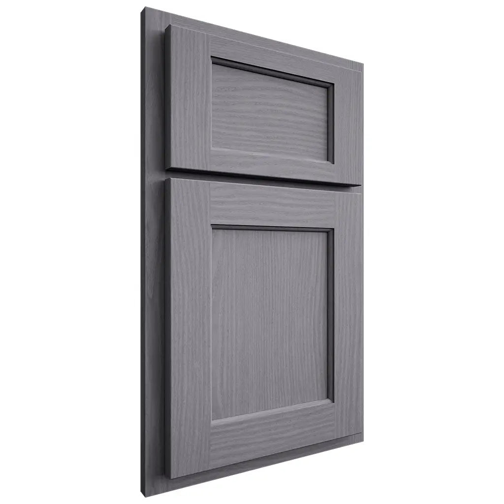 Shiloh Cabinetry Partial Overlay Square Flat White Oak Plain Cut Cadet Door
