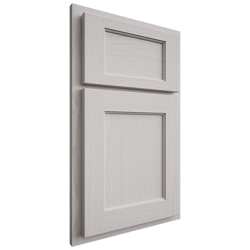 Shiloh Cabinetry Partial Overlay Square Flat White Oak Plain Cut Cotton Door