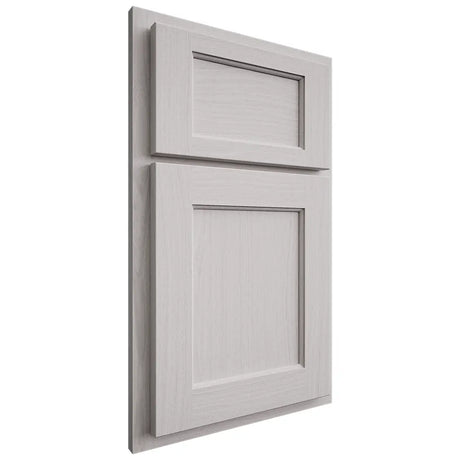 Shiloh Cabinetry Partial Overlay Square Flat White Oak Plain Cut Cotton Door