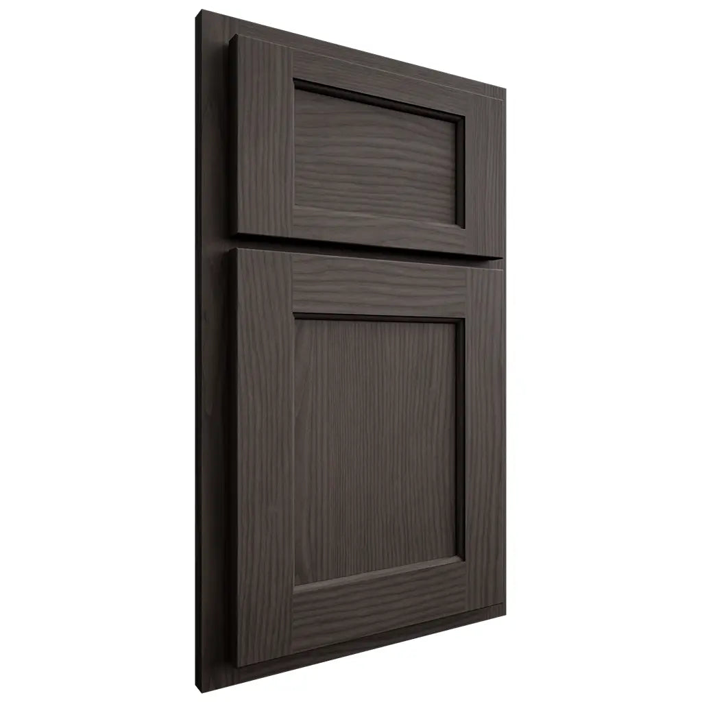 Shiloh Cabinetry Partial Overlay Square Flat White Oak Plain Cut Creekside Door