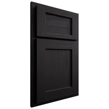 Shiloh Cabinetry Partial Overlay Square Flat White Oak Plain Cut Espresso Door